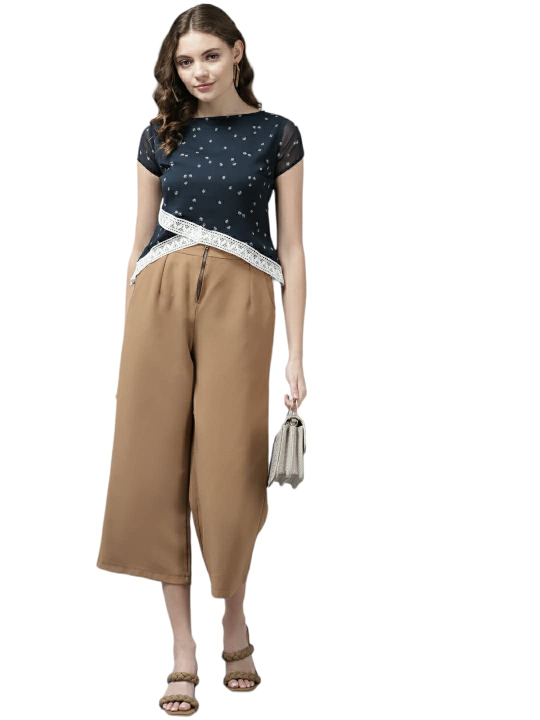 Aarika Womens Regular Fit Shirt (TP-W-M-12373_Navy Blue L)