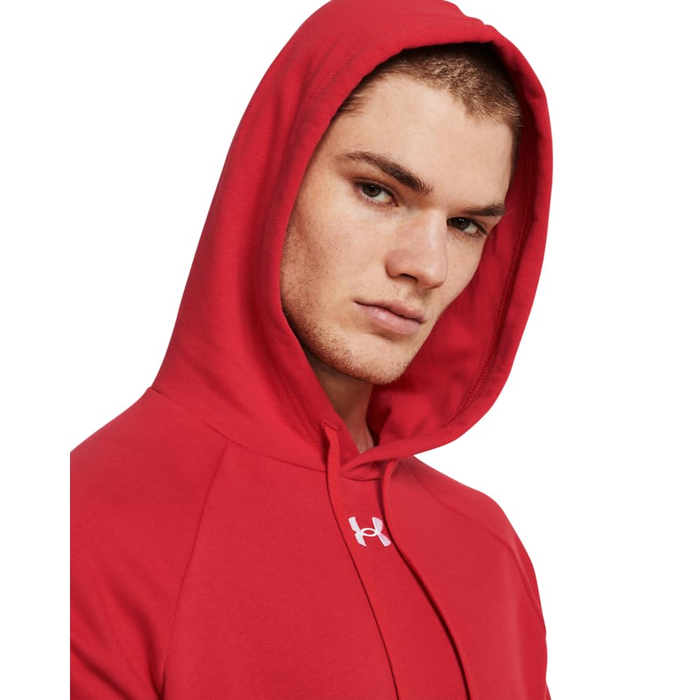 Under Armour Men's Rival Fleece Hoodie, (601) Red / / White, XX-Large