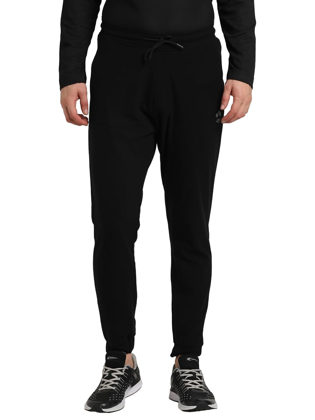 Turtle Men Knitted Solid Slim Fit Black Joggers
