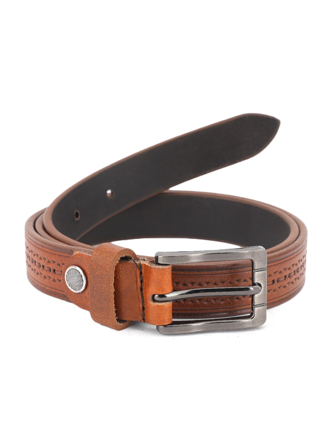 Rai Sahab Tan WomenS Leather Slim Belt With Metal Pin Buckle 32