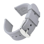 Archer Watch Straps - Silicone Quick Release Soft Rubber Replacement Watch Bands (Platinum Gray, 18mm)