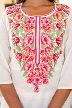 Lookmark Women'S Embroidered Cotton Blend Set: This Elegant Ensemble For Special & Casual Wear, Includes A Straight Kurta Pant With Dupatta