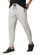 Bewakoof Mens Solid Regular Fit Cotton Blend Joggers Grey