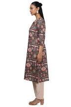 Soch Womens Black Rayon Ethnic Motifs Kurta