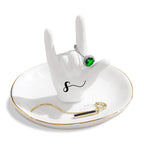 PUDDING CABIN White Elephant Ring Holder Dish Ring Tray for Jewelry | Elephant Gifts for Women Christmas | Birthday Gifts for Wo