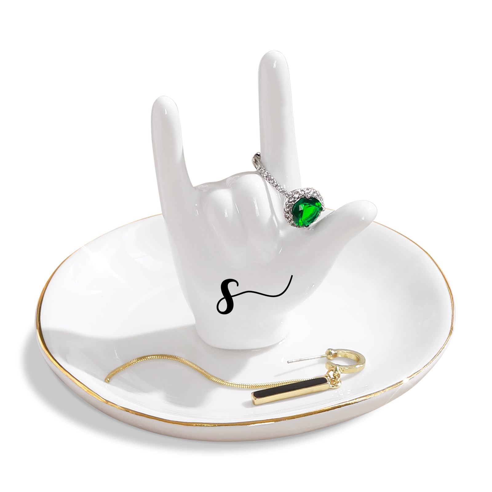 PUDDING CABIN White Elephant Ring Holder Dish Ring Tray for Jewelry | Elephant Gifts for Women Christmas | Birthday Gifts for Wo
