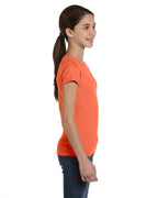 girls Fine Jersey T-Shirt - AQUA - XS(D0102H7DY02)