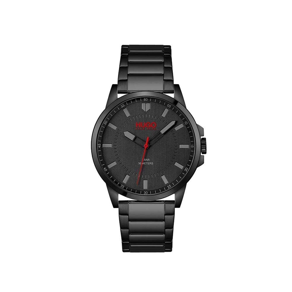 Hugo First Model HUGO #First Men's Quartz Stainless Steel and Link Bracelet Casual Watch ...