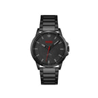 HUGO #First Men's Quartz Stainless Steel and Link Bracelet Casual Watch, Color: Black (Model: 1530187)