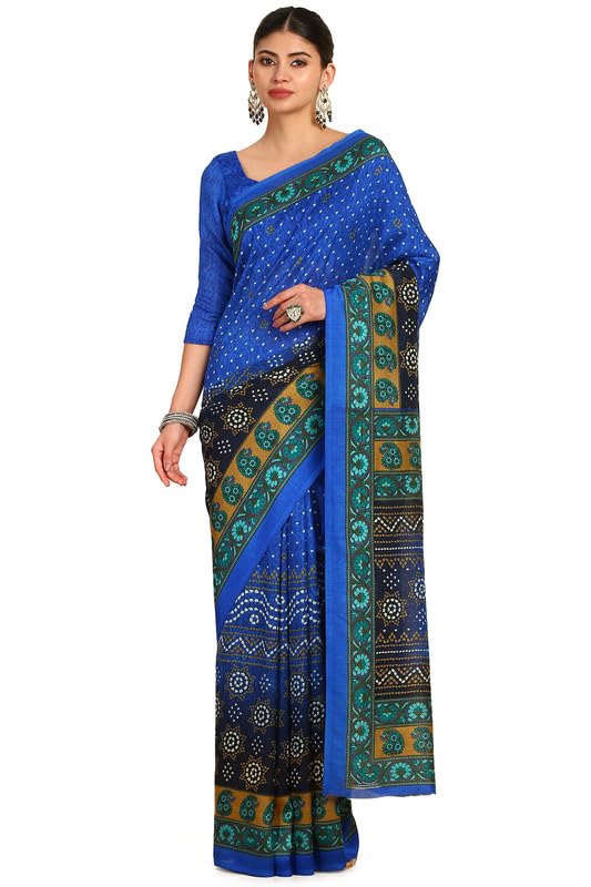 Soch Women Bandhani Printed Art Silk Saree