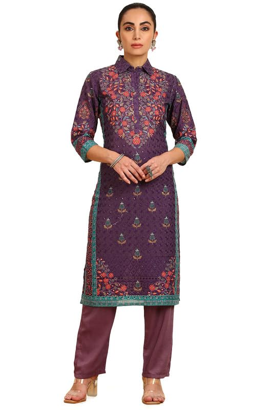 Soch Women Print with Embroidery Cotton Blend Kurta Set