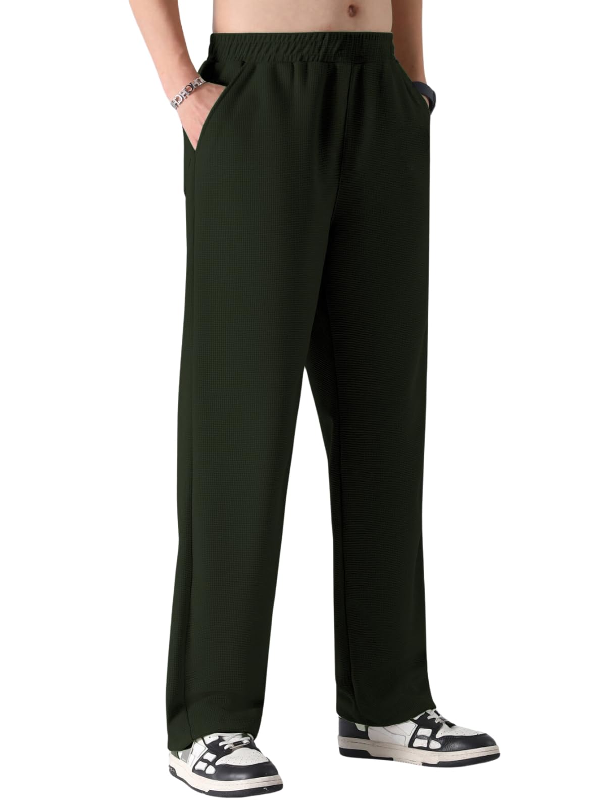 GRECIILOOKS Regular Fit Track Pant for Men (Gl-Tp-1015-Medium-Green)
