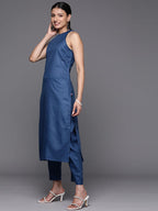 Varanga Women Blue Solid Kurta Set with Printed Dupatta  Comfortable & Stylish, Party Wear for Women, Casual & Festive Wear, Kur
