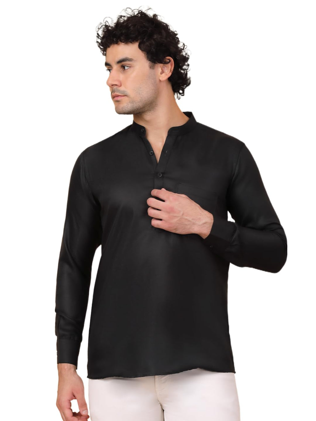 Jompers Mens Solid Short Kurats
