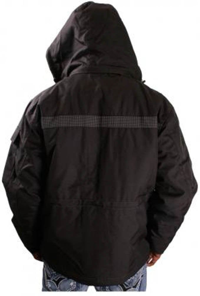 Caterpillar Men's Big and Tall Heavy Insulated Parka (Regular and Big & Tall Sizes), Black, 4X Large