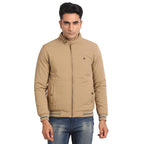 Turtle Men Cotton Stretch Solid Regular Fit Full Sleeve Khaki Windcheater Jacket