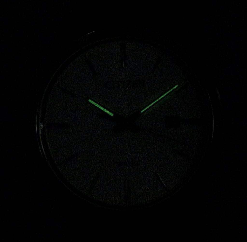 Citizen Quartz Mens Watch, Stainless Steel with Leather strap, Casual, Black (Model: BI5000-01A)