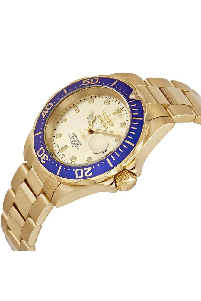 Invicta Men's 14124 Pro Diver Gold Dial 18k Gold Ion-Plated Stainless Steel Watch