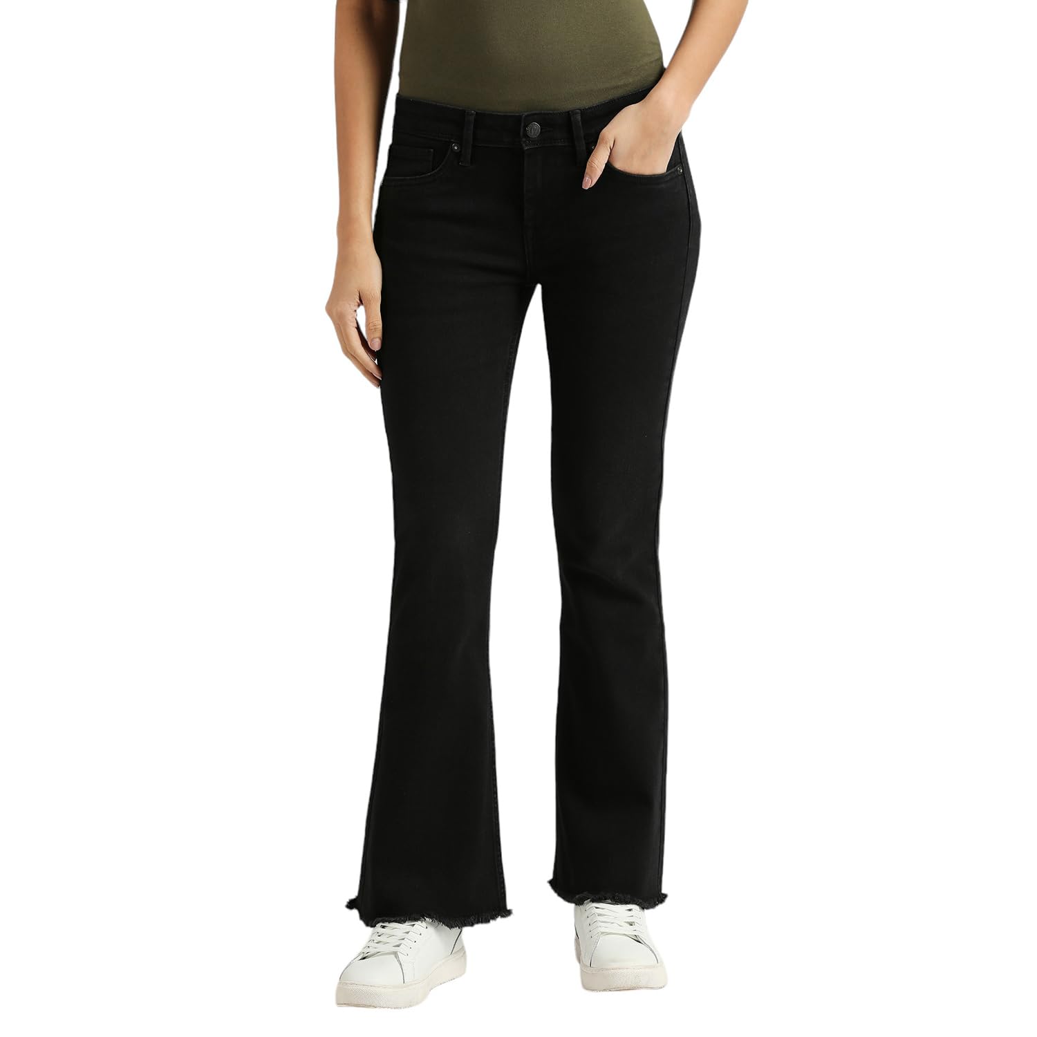 Pepe Jeans WomenS Mid Rise Bootcut Fit Jeans
