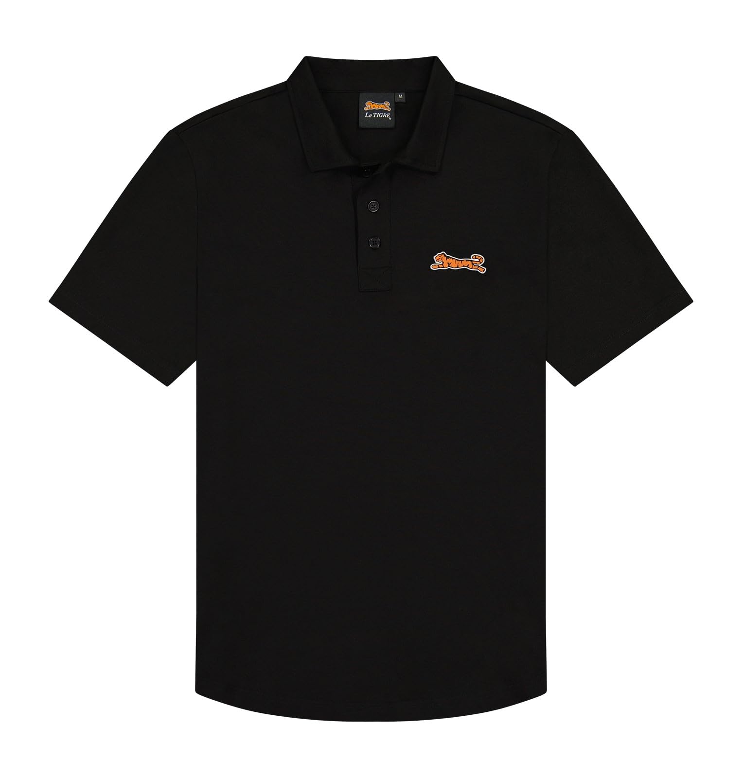 Classic Cotton Polo Shirt - Black by Le Tigre for Men - 1 Pc Shirt (S)