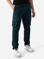 The Souled Store Solids: Indigo Blue Men and Boys Regular Fit Cotton Cargo Pants Mens Cargo Pants Trousers for Men Multi-Pocket
