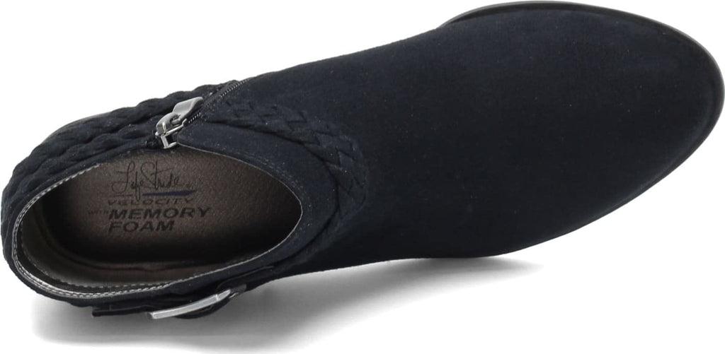 LifeStride womens Adriana Ankle Bootie, Black Micro, 10 Wide US
