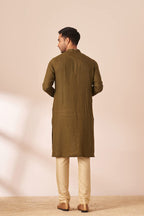 Manyavar MenS Kurta, Full Sleeves Mandarin Collar Ethnic Knee Length Kurta Only, Kurta For Festival, Wedding, Party, Anniversar