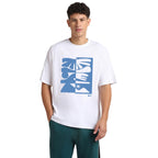 Nobero MenS Oversized Printed T-Shirt White
