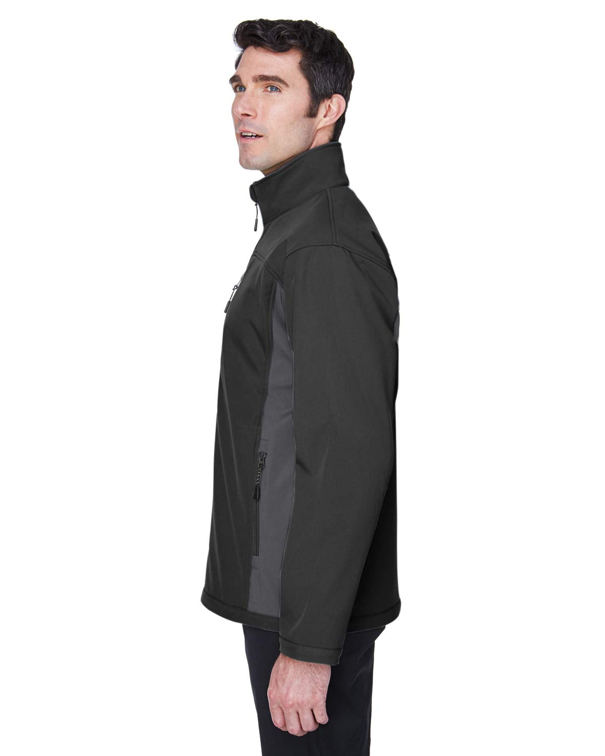 Mens Soft Shell colorblock Jacket - cHARcL DK cHRcL - S(D0102H7YRST)