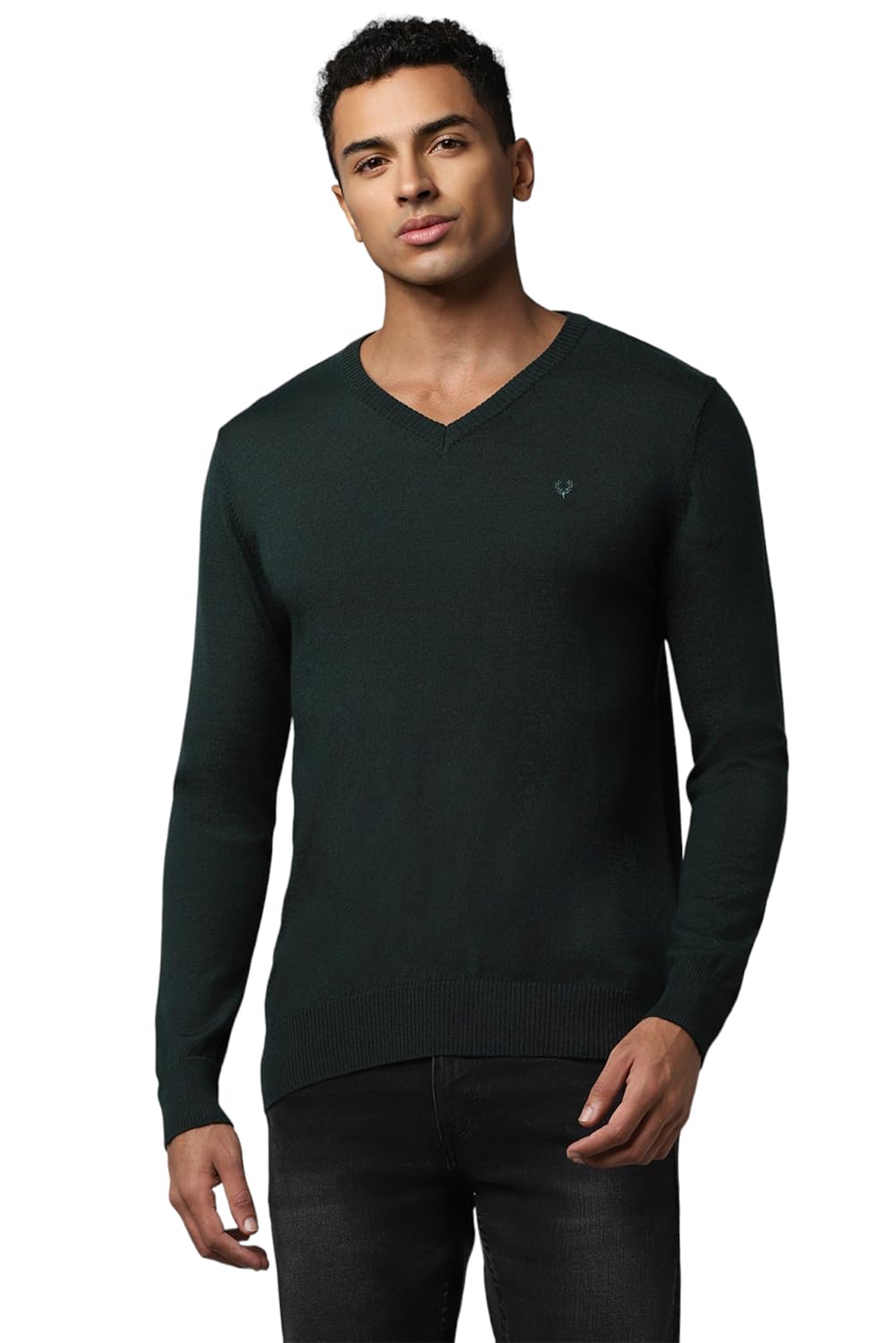 Allen Solly Men Solid Full Sleeve Sweater