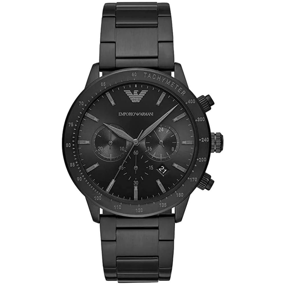 Emporio Armani Men's Chronograph Black Stainless Steel Watch (Model: AR11242)