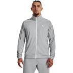 Under Armour Men's Sportstyle Tricot Jacket, (011) Mod Gray / / White, Large