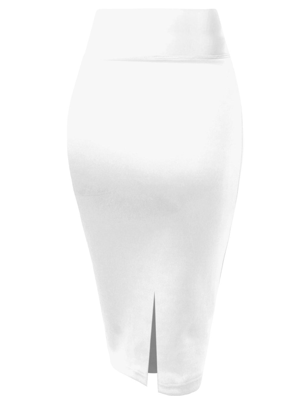 Hybrid & Company Women's Techno/Scuba Stretchy Office Pencil Skirt KSK43584 1139 White S