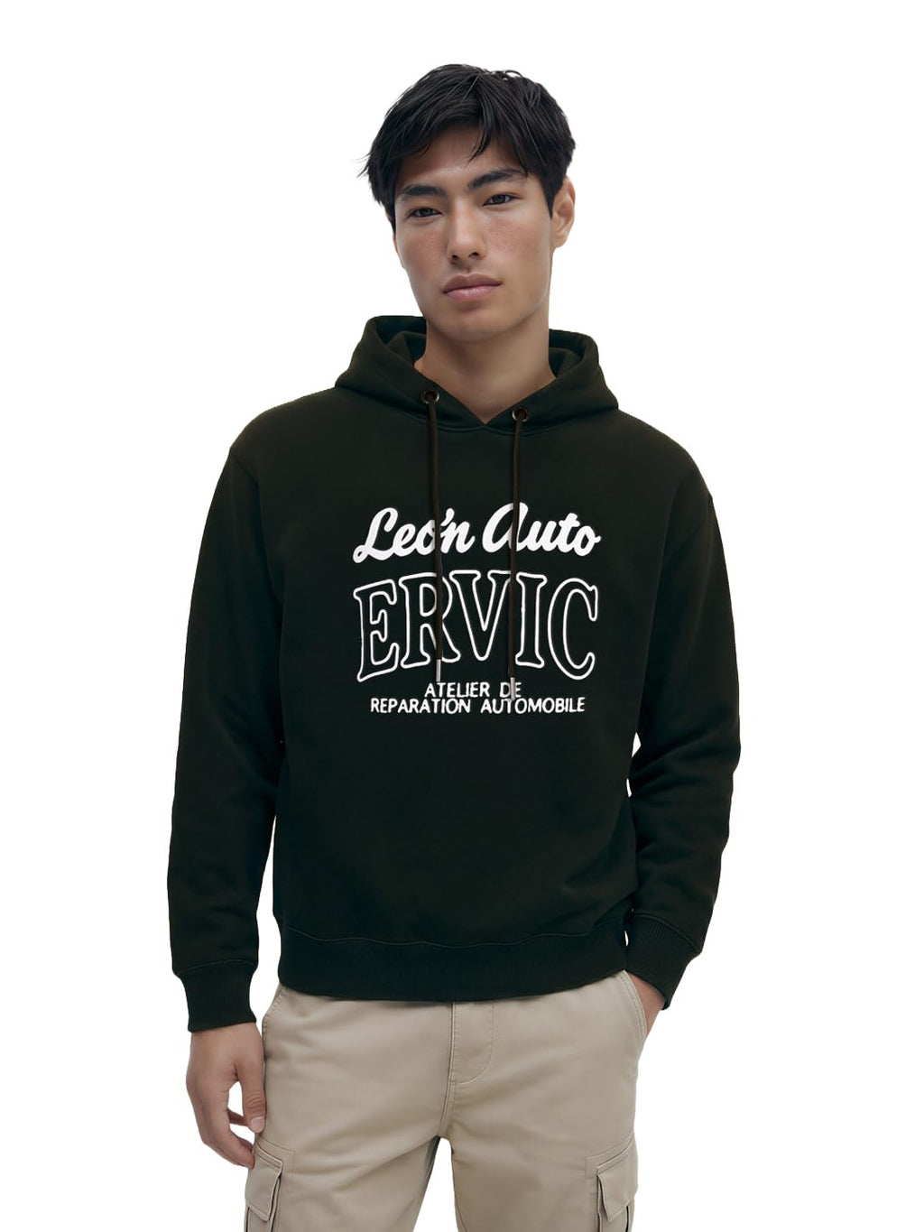 The Indian Garage Co Mens Boxy Fit Long Sleeves Crew Neck Vintage Sweatshirt