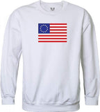 Graphic Crewneck, Betsy Ross 2, White, 2X