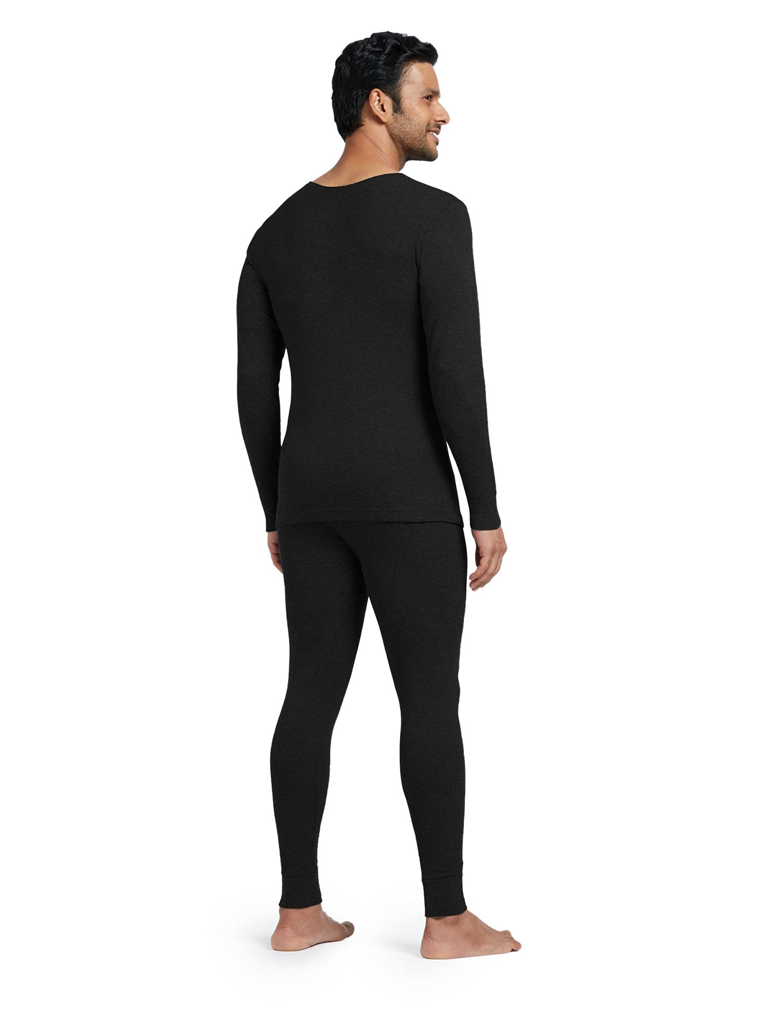 XYXX Mens Thermal Set | Antibacterial, Skin Friendly with Superior Heat Retention | Slim Fit Solid Alpine IntelliHeat Thermal S