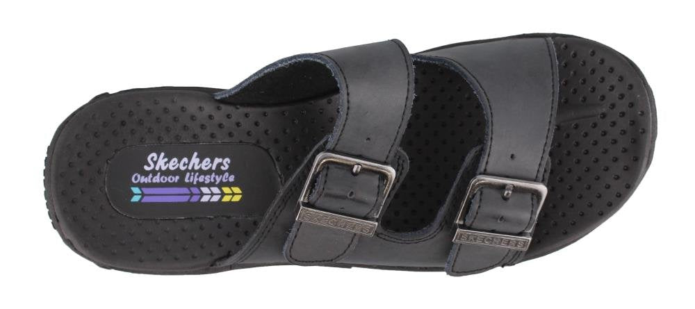 Skechers womens Reggae-jammin' Sandal, Black/Black, 9 US