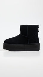 UGG Women's Classic Mini Platform Boot, Black, 8