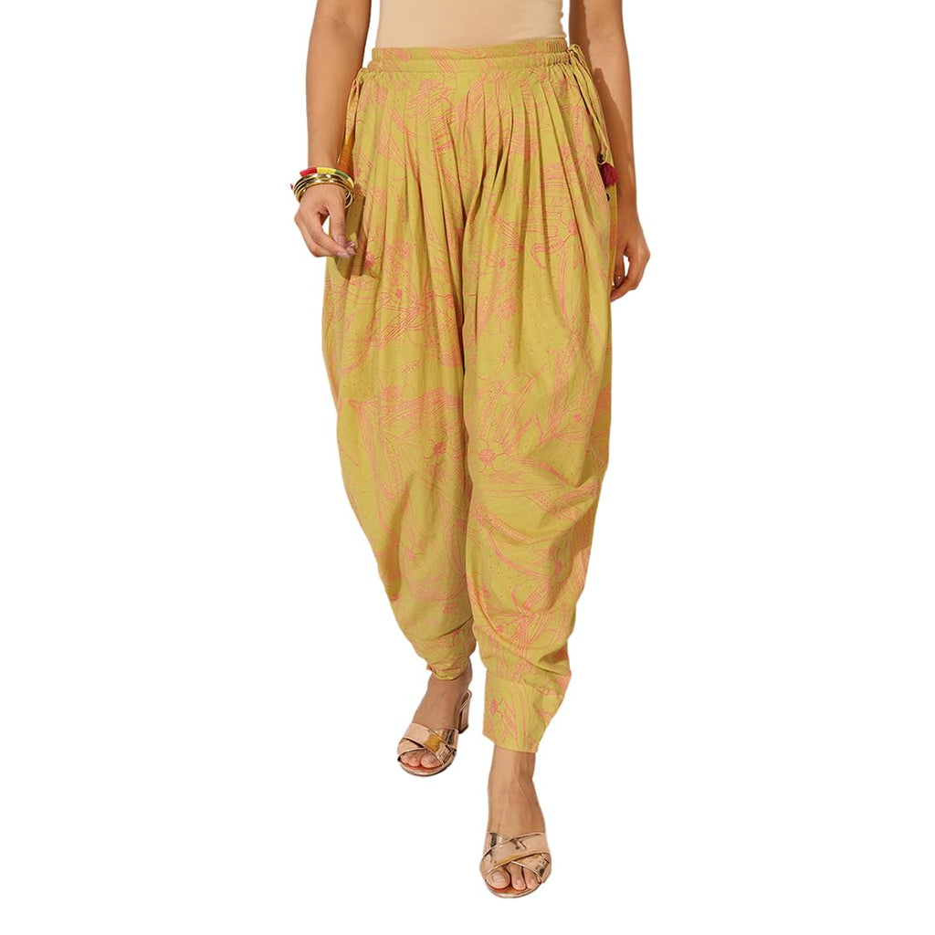 Fabindia WomenS Cotton Pants (102463501_Lime
