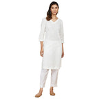Fabindia Women'S Cotton Regular Kurta (20064172_White