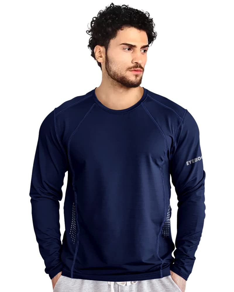 Noble Monk Round Neck Regular Fit Gym Wear Tshirt Navy Blue