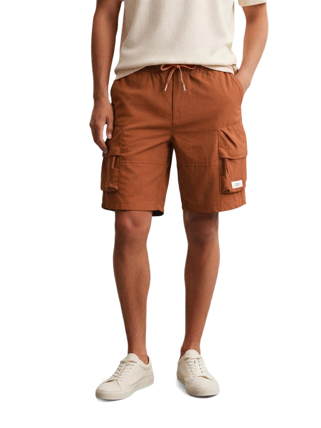 The Indian Garage Co Mens Relaxed Fit Solid Mid-Rise Stretchable Sweater