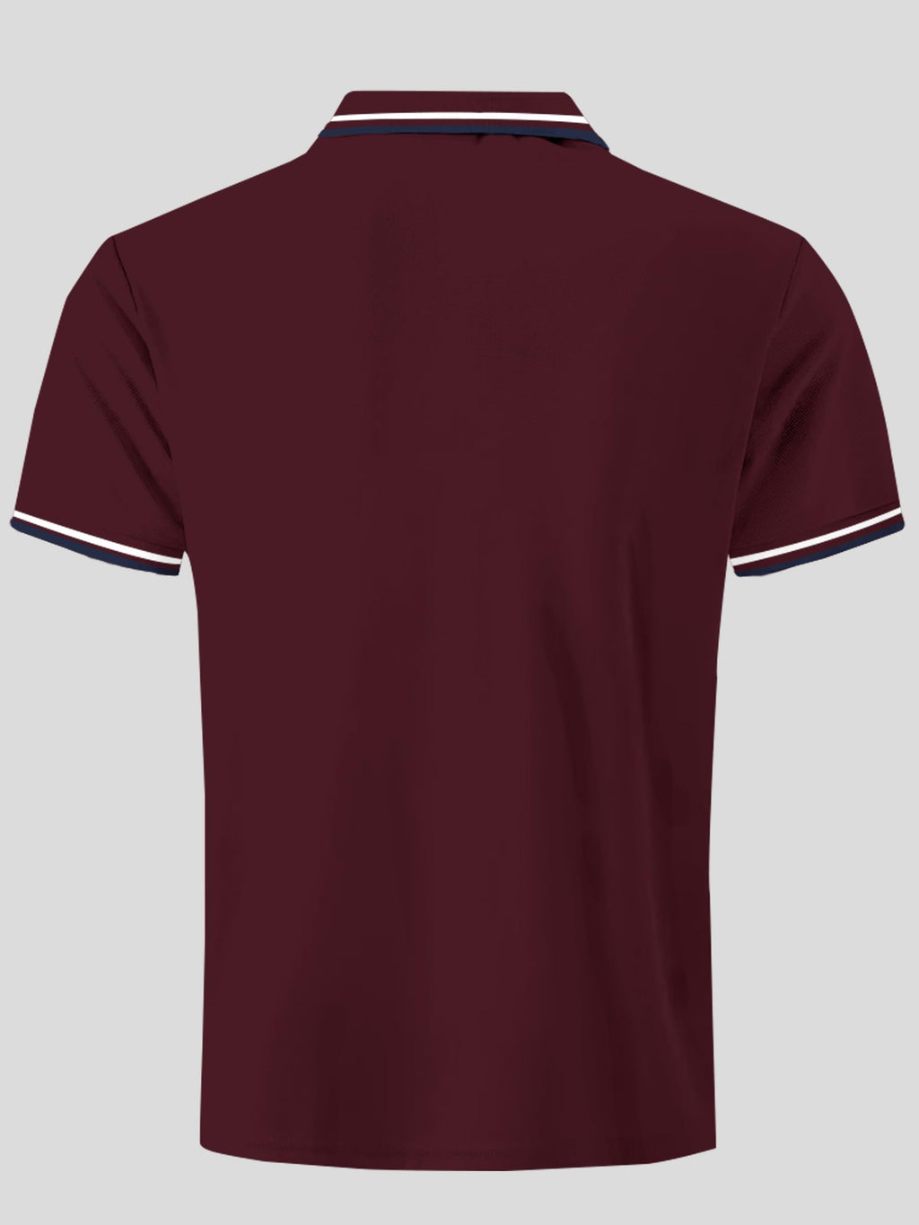 Noble Monk MenS Solid Regular Fit Polo Shirt (T863_Nm_Wine Melange