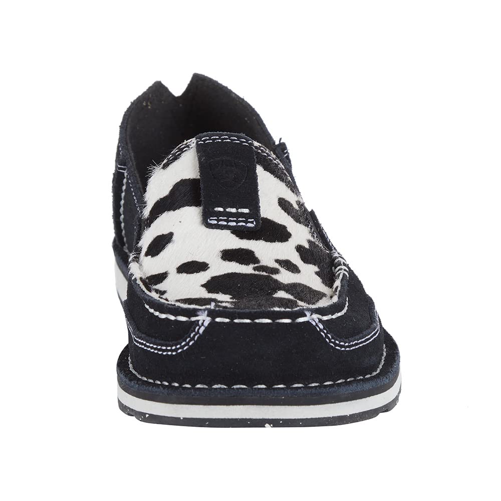 ARIAT Womens Cruiser Black Suede/Black and White Hair On 8