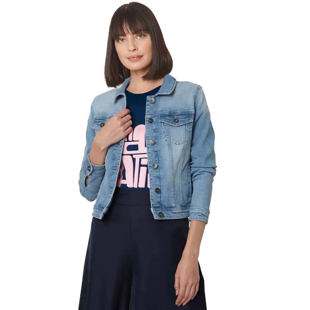 Vero Moda WomenS A-Line Coat (228796302_Medium Blue Denim_Xs)