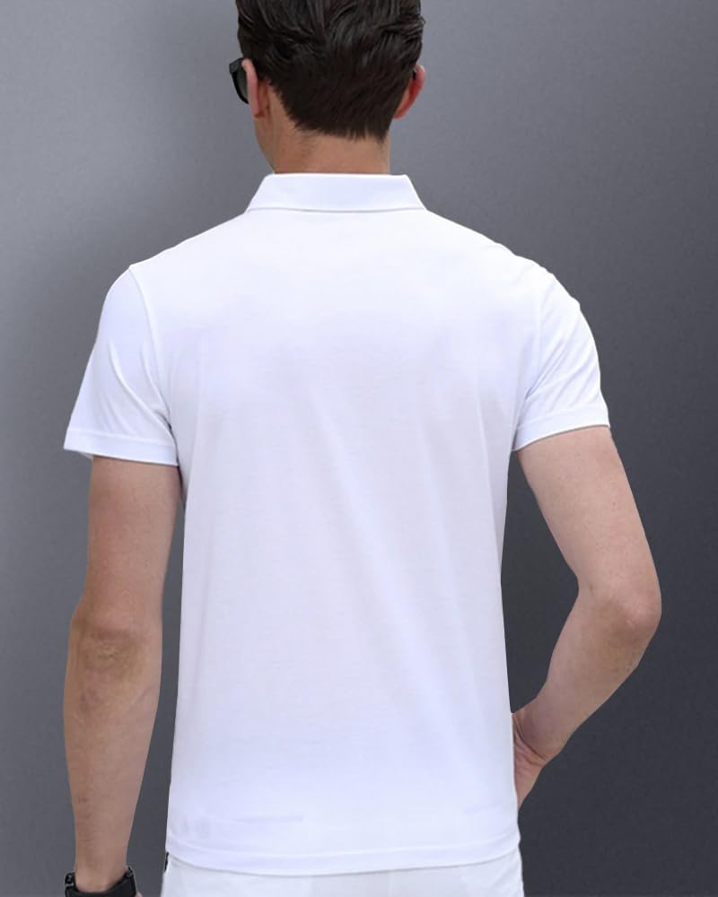 Noble Monk MenS Regular Fit T-Shirt (T344Hs-Whsb-T350Hs-Tb_White Sky Blue_Teal Bluew