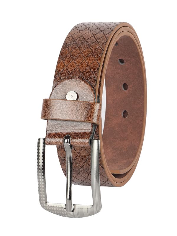 Zevora Men Casual, Evening, Formal, Party Dark Brown Leather Belt 36
