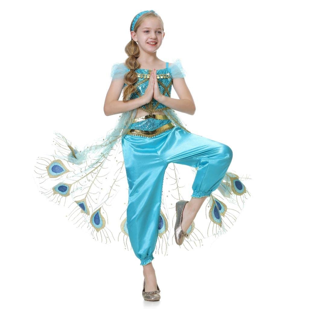 Dressy Daisy Arabian Princess Costume Halloween Party Fancy Dress Up Belly Dance Wear Outfit for Toddler Girls