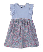 MIX-MEDIA RUFFLE DRESS MULTI - COL