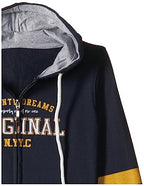 T2F Cotton Hooded Neck Regular Fit Hoodie (Boys-SS_35_Navy